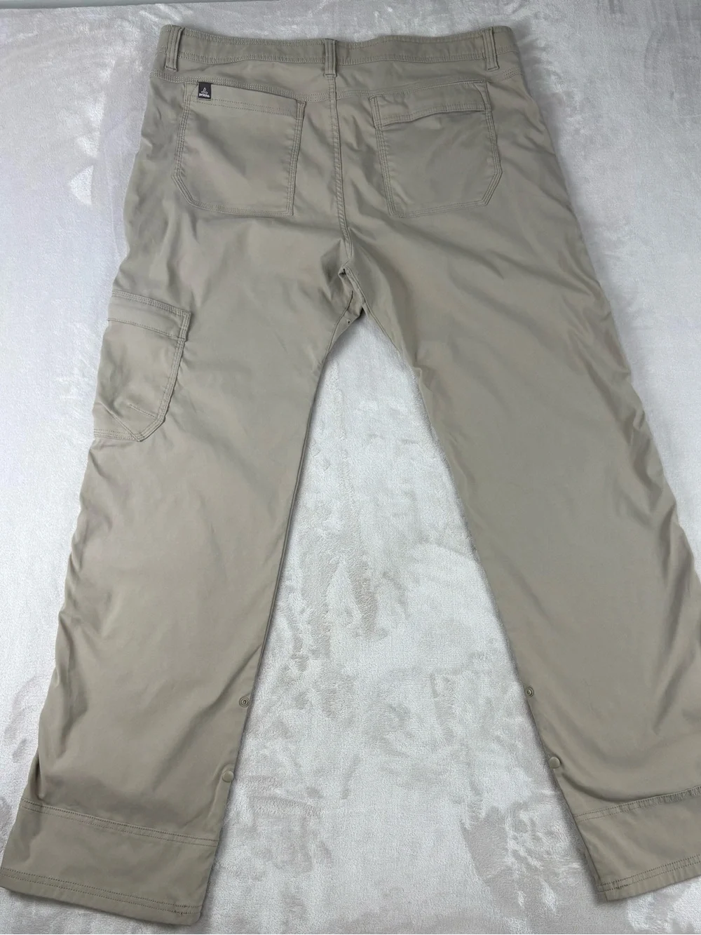 prAna Men’s Stretch Convertible Hiking Pants 38X34 Beige Trail Outdoor Cargo